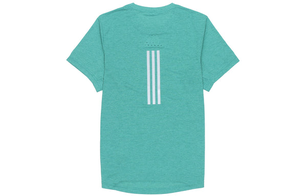 Футболка elevate train t training sports quick dry short sleeve green Adidas, зеленый — фото 2