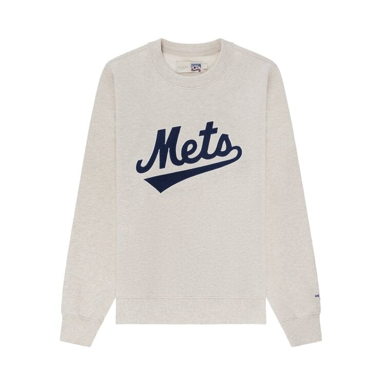 

Толстовка Aimé Leon Dore x New York Mets Chainstitch Crewneck Sweatshirt, цвет Oatmeal