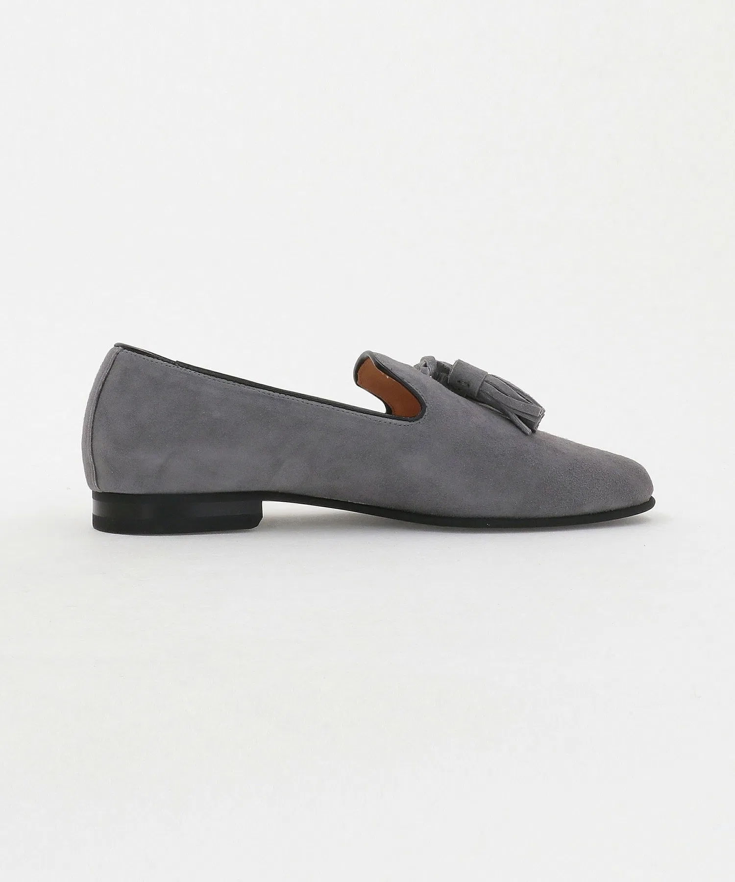 Мужские туфли-лоферы UNITED ARROWS с кисточками тёмно-серые — фото 4