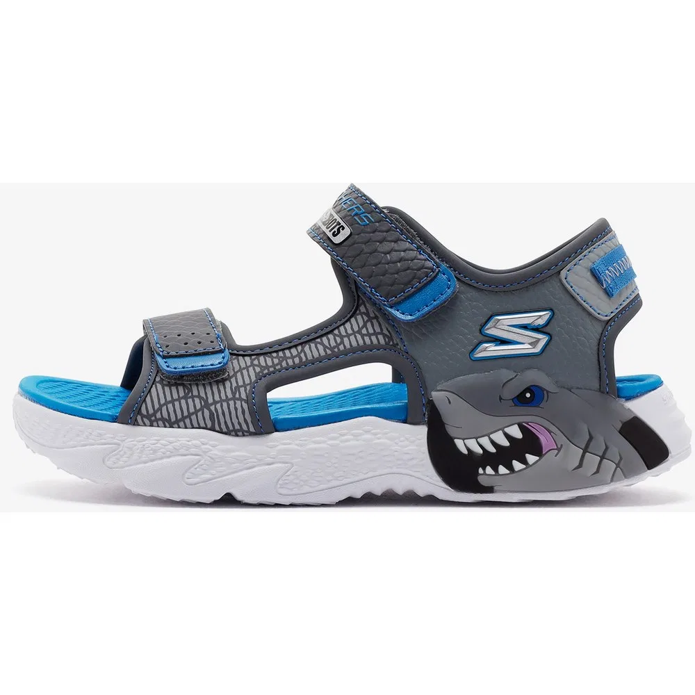 Детские сандалии для мальчиков с подсветкой на липучках Creature-Splash Skechers