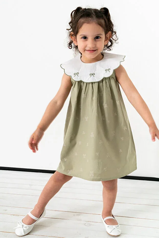 Детское платье для девочек с вышивкой Espadakids, Khaki