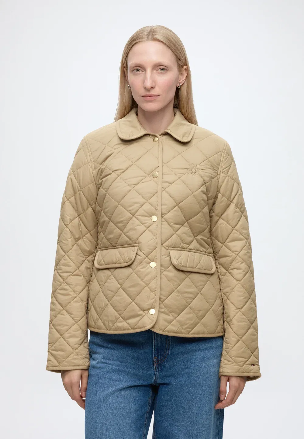 Теплая стеганая куртка LW - легкая стеганая куртка Tommy Hilfiger, Camel