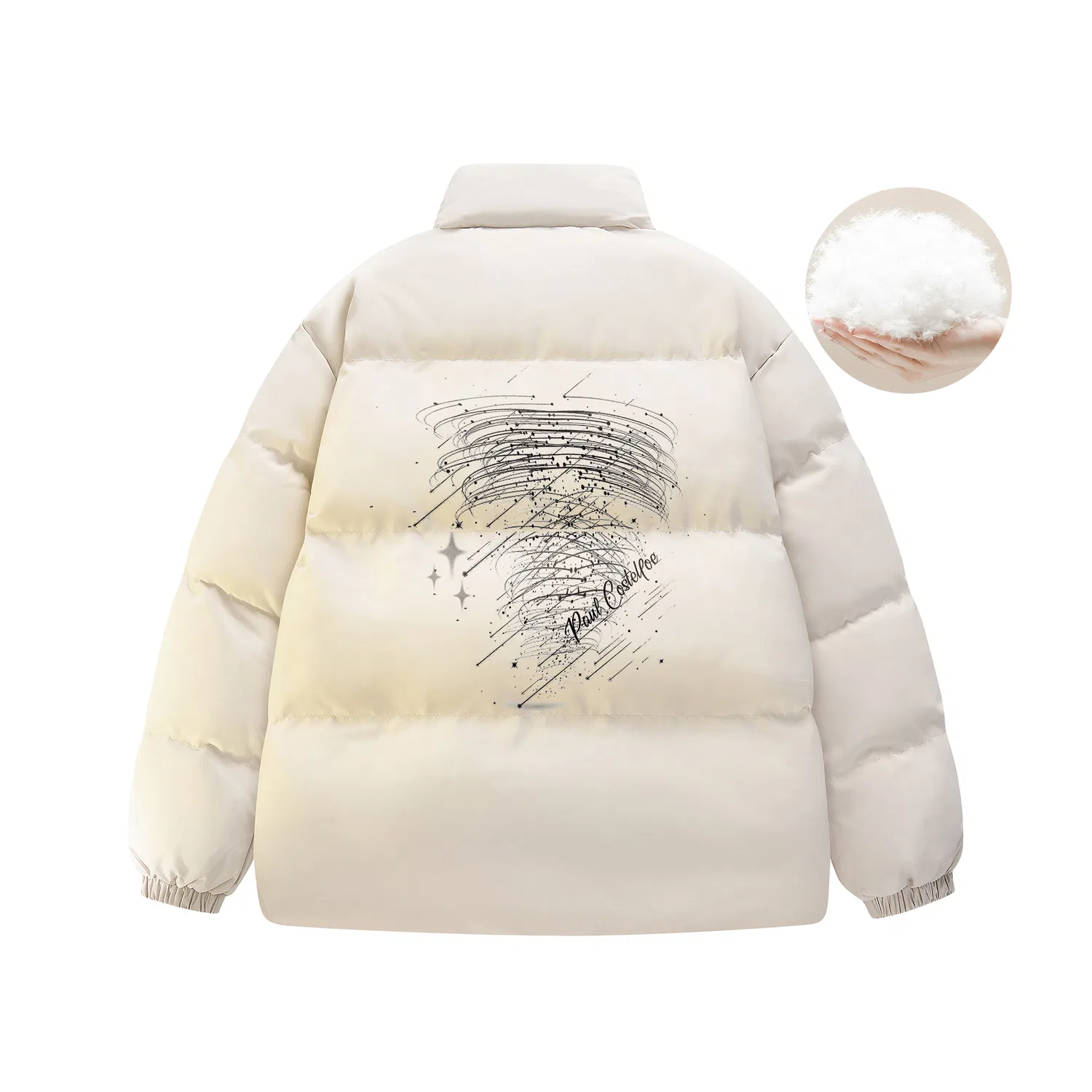 Детский пуховик с капюшоном Unisex White 02 Paul Costelloe