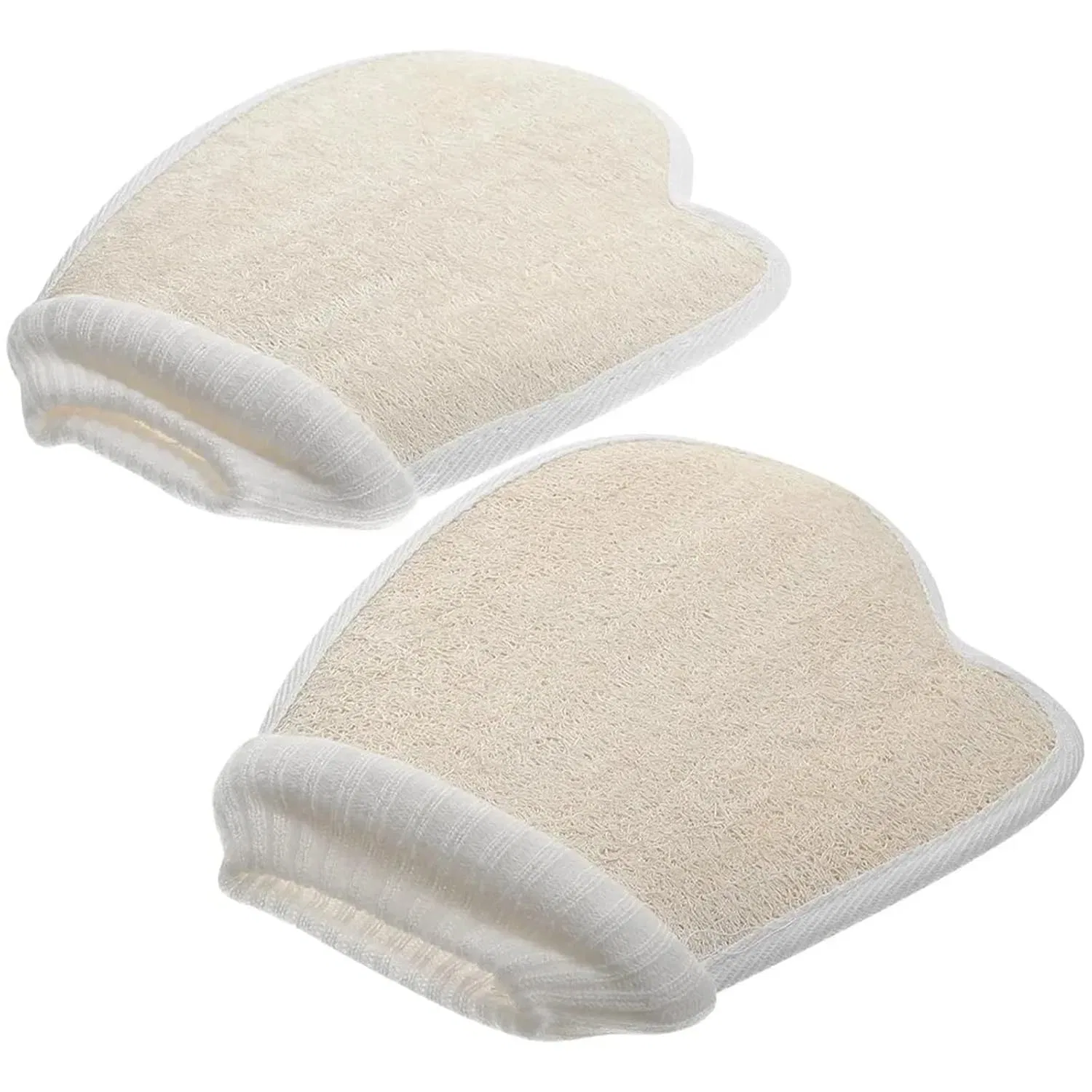 Мочалка для тела из люфы и хлопка, 2 шт, XUMKFJRE, 200 г, 2pcs
