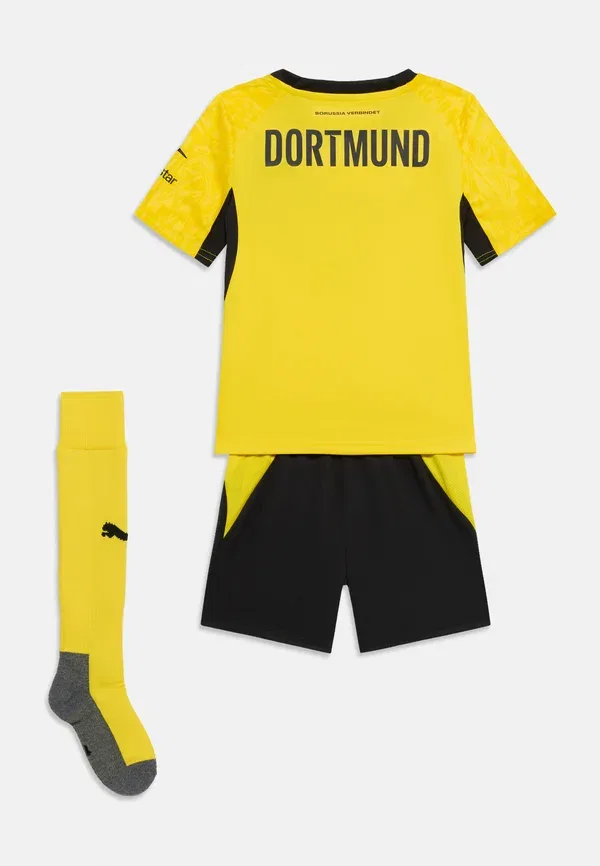 Футбольный комплект из джерси и шорт, модель Home Unisex Set, Puma, Yellow/Black, черный/желтый — фото 2