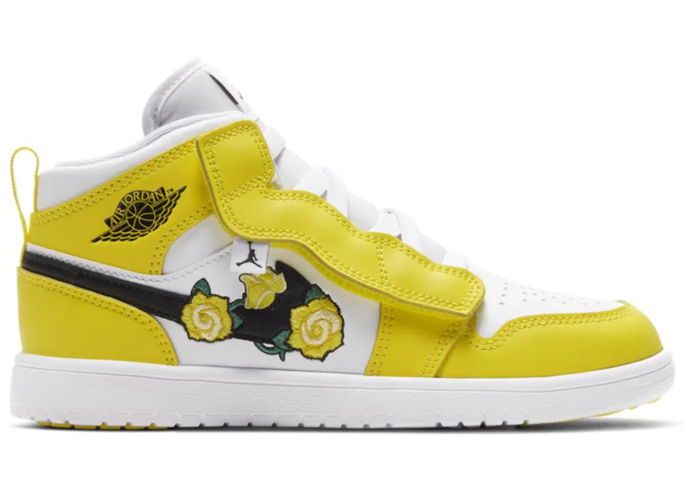 Детские кроссовки Lifestyle с принтом Jordan 1 Mid Alt Jordan, Dynamic Yellow/Black/White