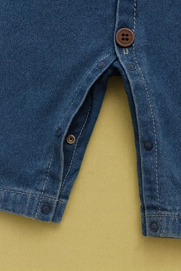 Детский комбинезон для мальчиков джинсовый Lino Baby, Navy Blue — фото 4