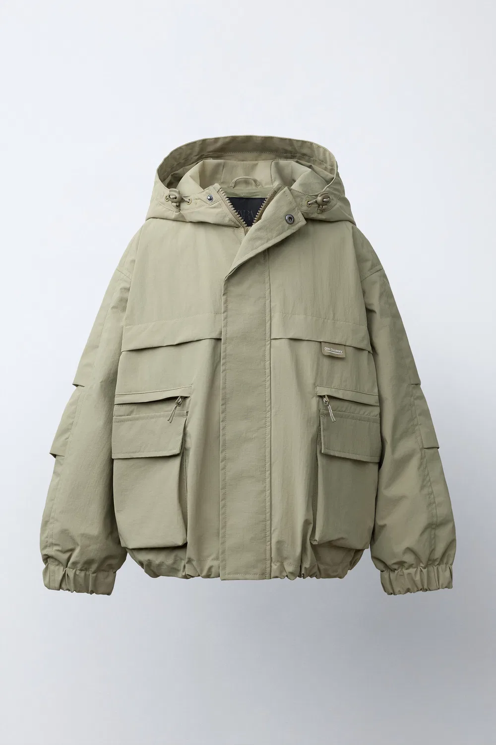 КОРОТКАЯ ПАРКА С КАРМАНАМИ ZARA, Khaki