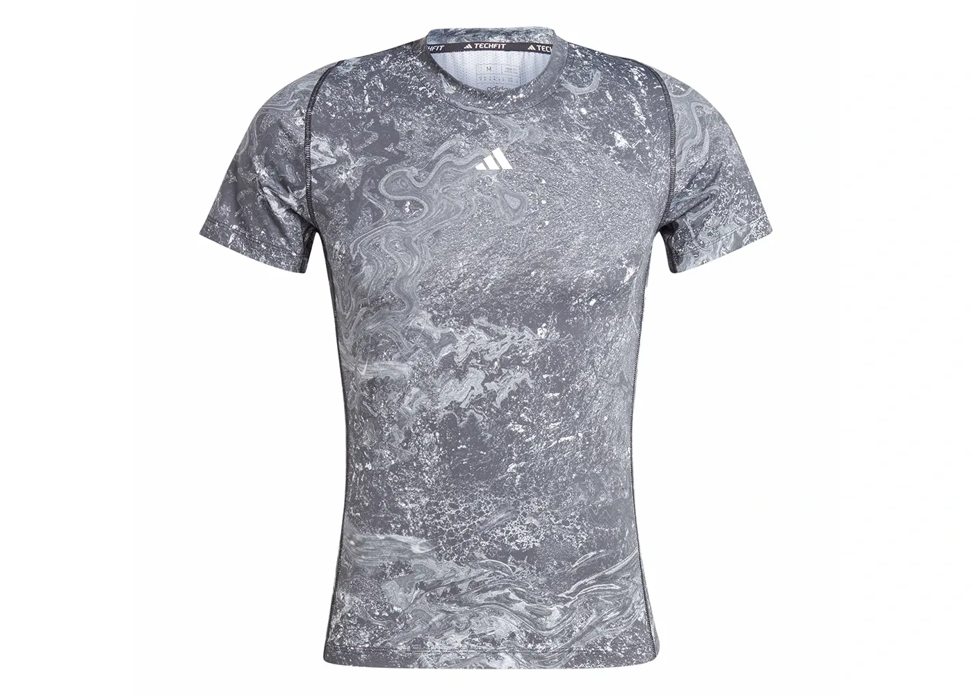 Мужская футболка для тренировок с технологией Techfit Adidas, цвет Black/Silver Pebble