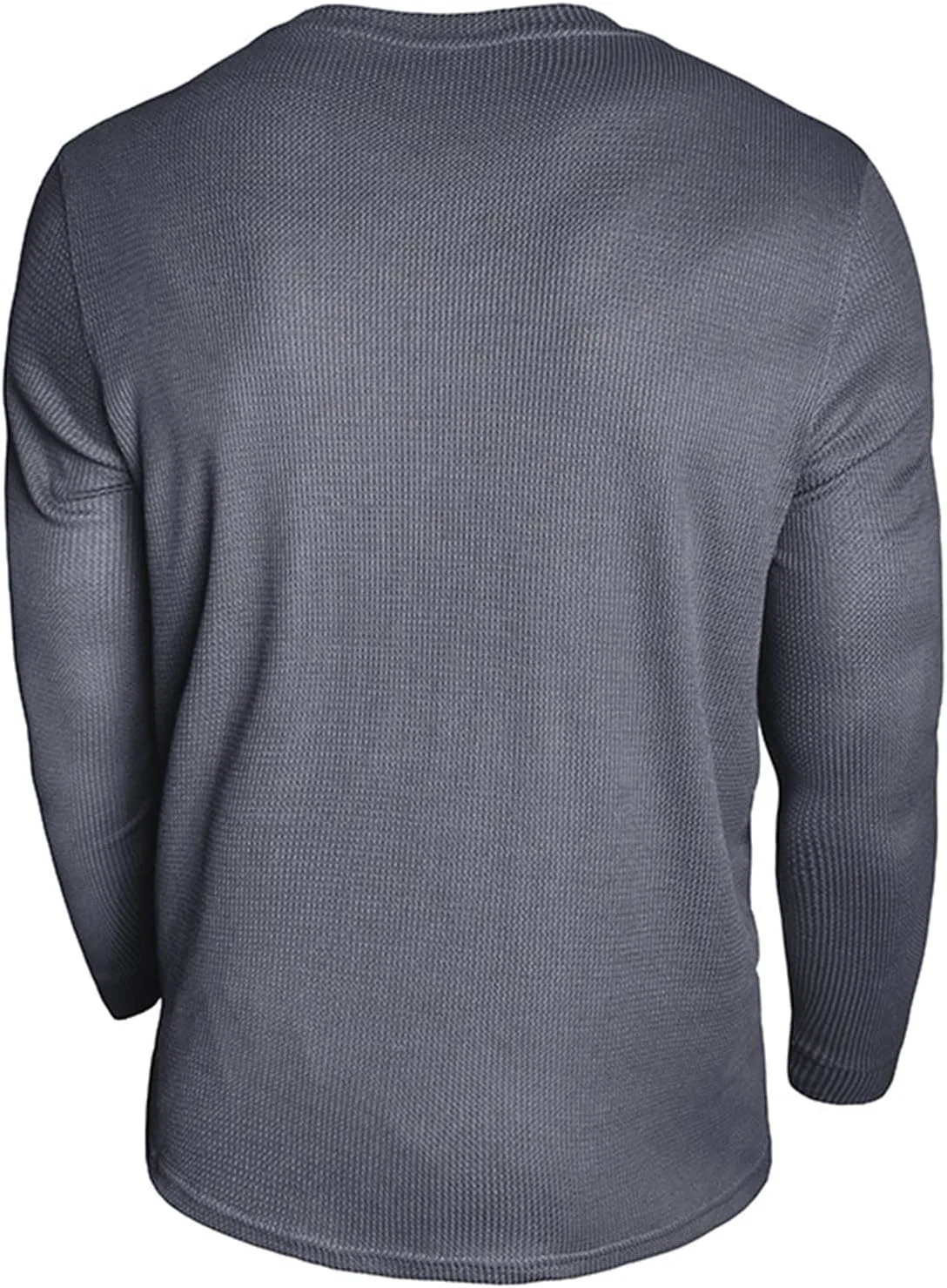 Мужская повседневная футболка с длинным рукавом Classic Fit, Dark Gray — фото 2