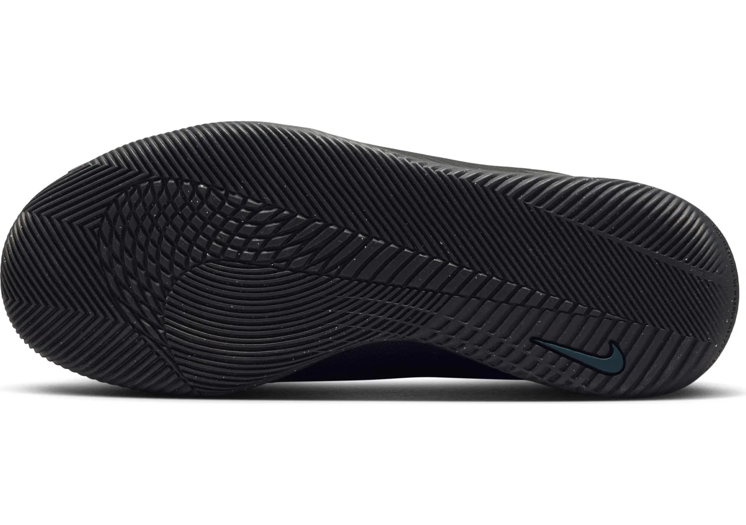 Детские кроссовки для мальчиков с искусственной кожи Jr Vapor 16 Club IC NIKE, Black Black Deep Jungle — фото 4