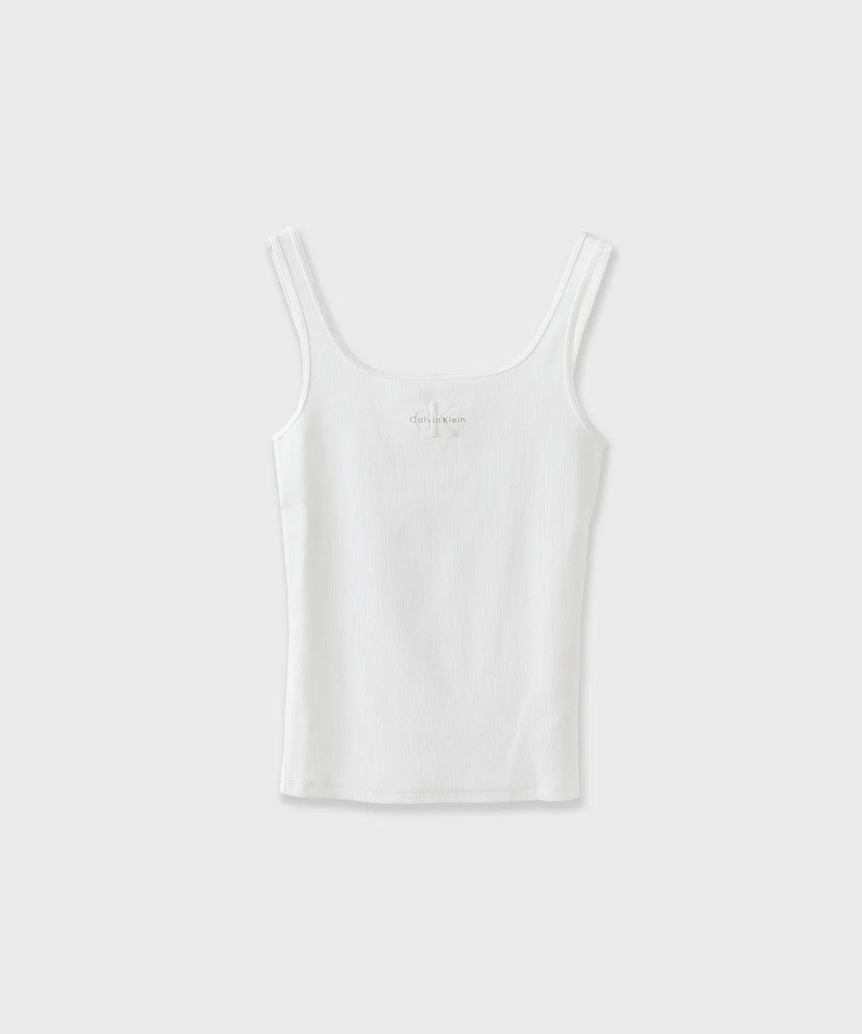 Женский топ без рукавов Calvin Klein Monogram Scoop NK Rib Tank, Белый