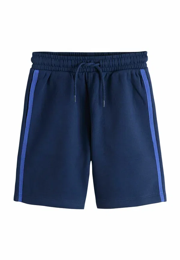 Шорты из хлопка и полиэстера Shorts fit - side stripe Next, темно-синий