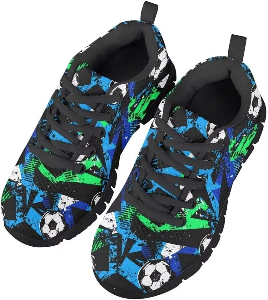Детские кроссовки для мальчиков с принтом PinUp Angel, Cool Football Blue Green — фото 3