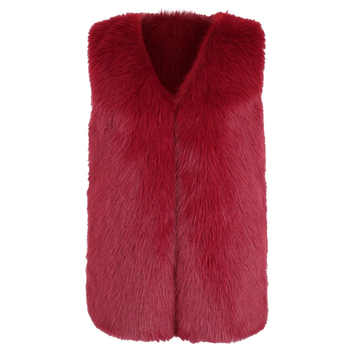 Женская куртка с принтом Lussuosa giacca invernale sintetica per un elegante cappotto in pile con vestibilità aderente per abbigliamento alla moda nella stagione fredda, Vino — фото 3