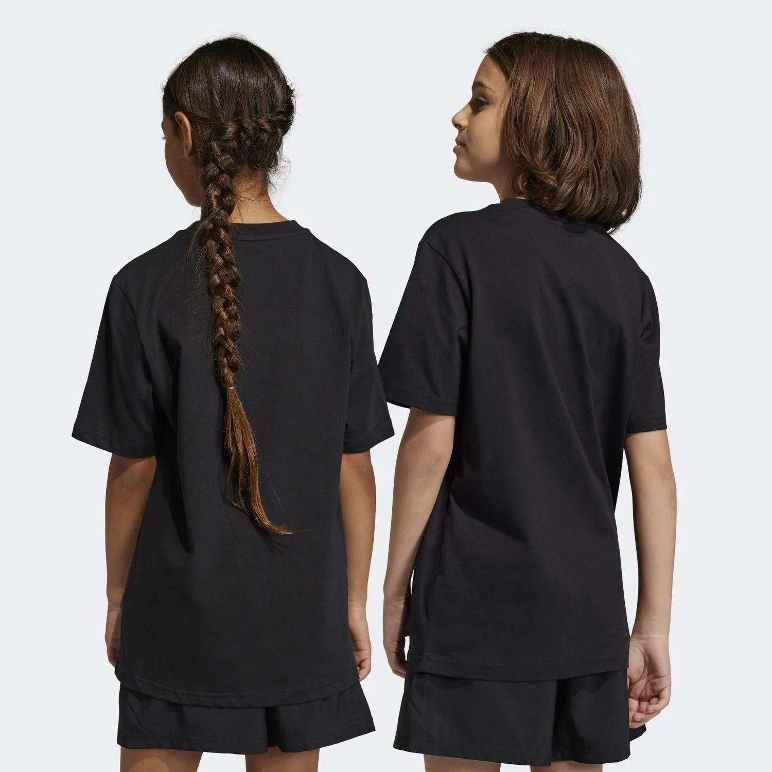Детская футболка с принтом Essentials Big Logo Cotton Adidas, Schwarz Weiss — фото 3