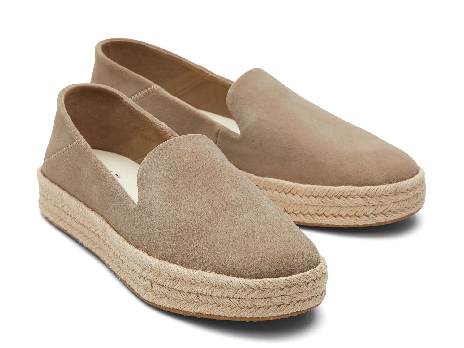 Слипоны TOMS Carolina Platform Espadrille Slip-On - Women's, серо-коричневый — фото 2