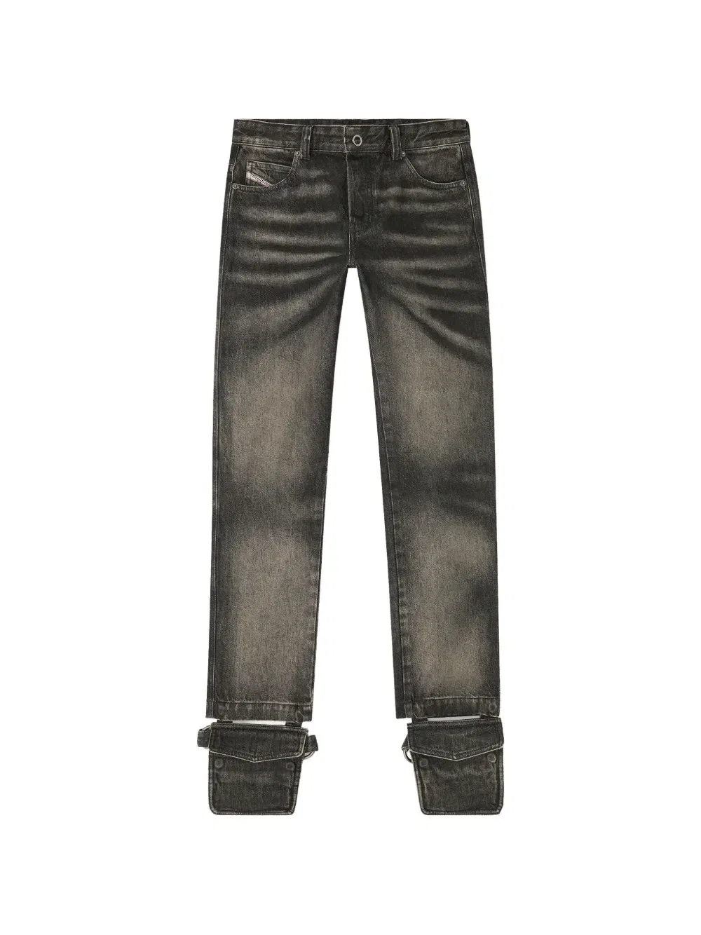 Джинсы D-Ghetvyl с гетрами DIESEL, серый