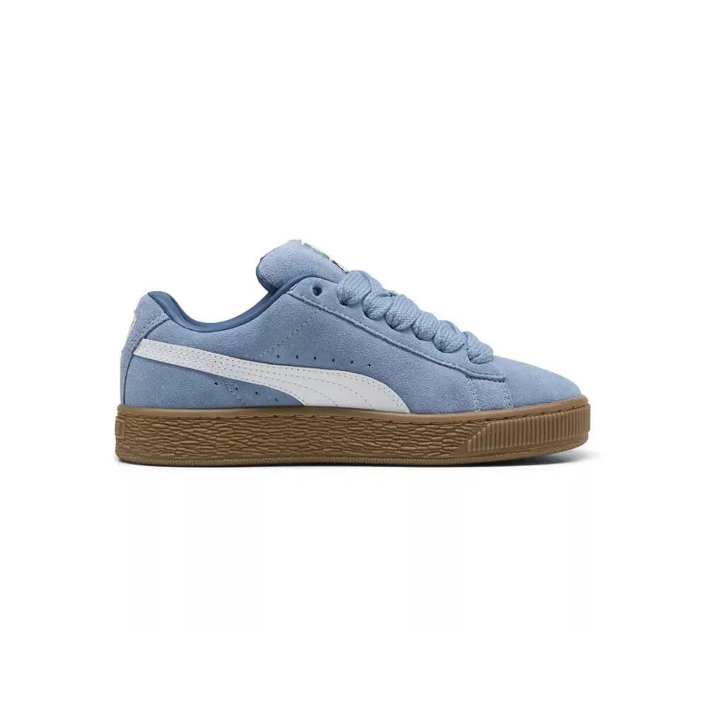 Детские кроссовки с утолщенной подошвой Puma Suede XL, Puma, Hellblau Weiss — фото 3