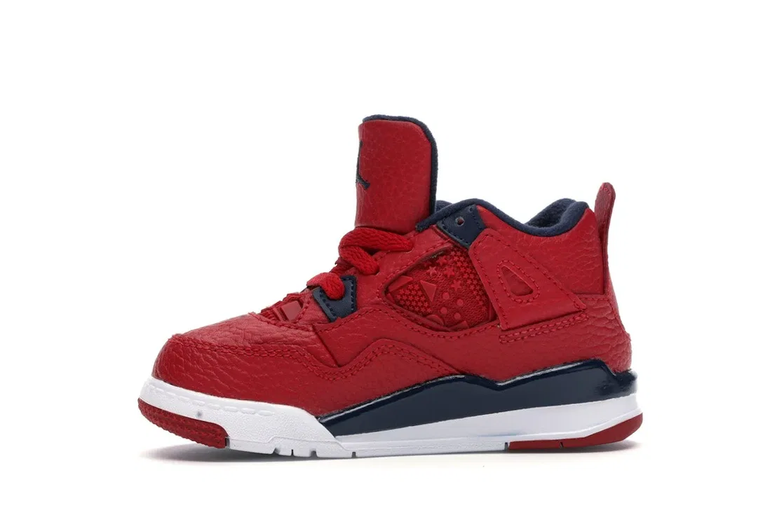 Детские кроссовки Lifestyle Jordan 4 Retro Jordan Gym Red/Obsidian/White/Metallic Gold — фото 3