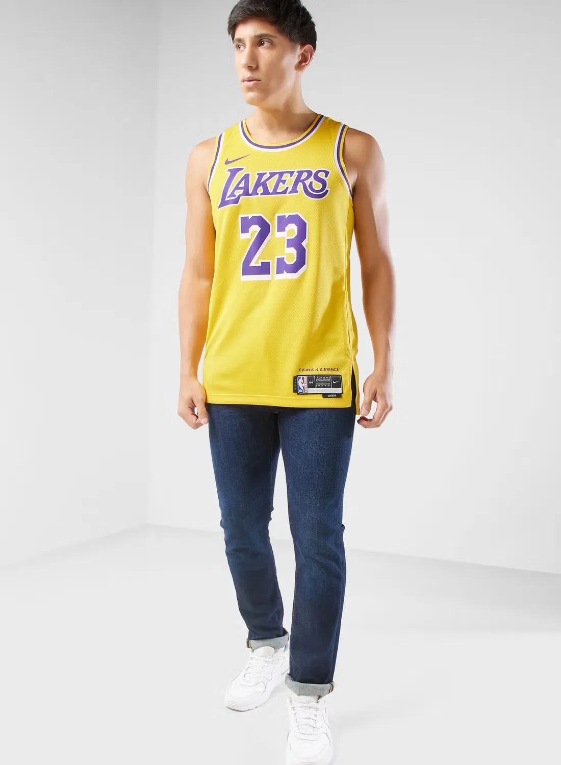 Майка без рукавов с принтом Los Angeles Lakers Swingman Icon Nike, желтый — фото 4