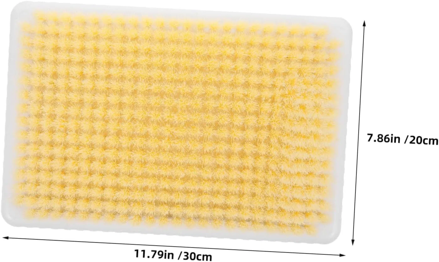 Скребок для спины из пластика с настенным креплением, 2 шт, CALLARON, 30x20x3 см, Желтый — фото 2