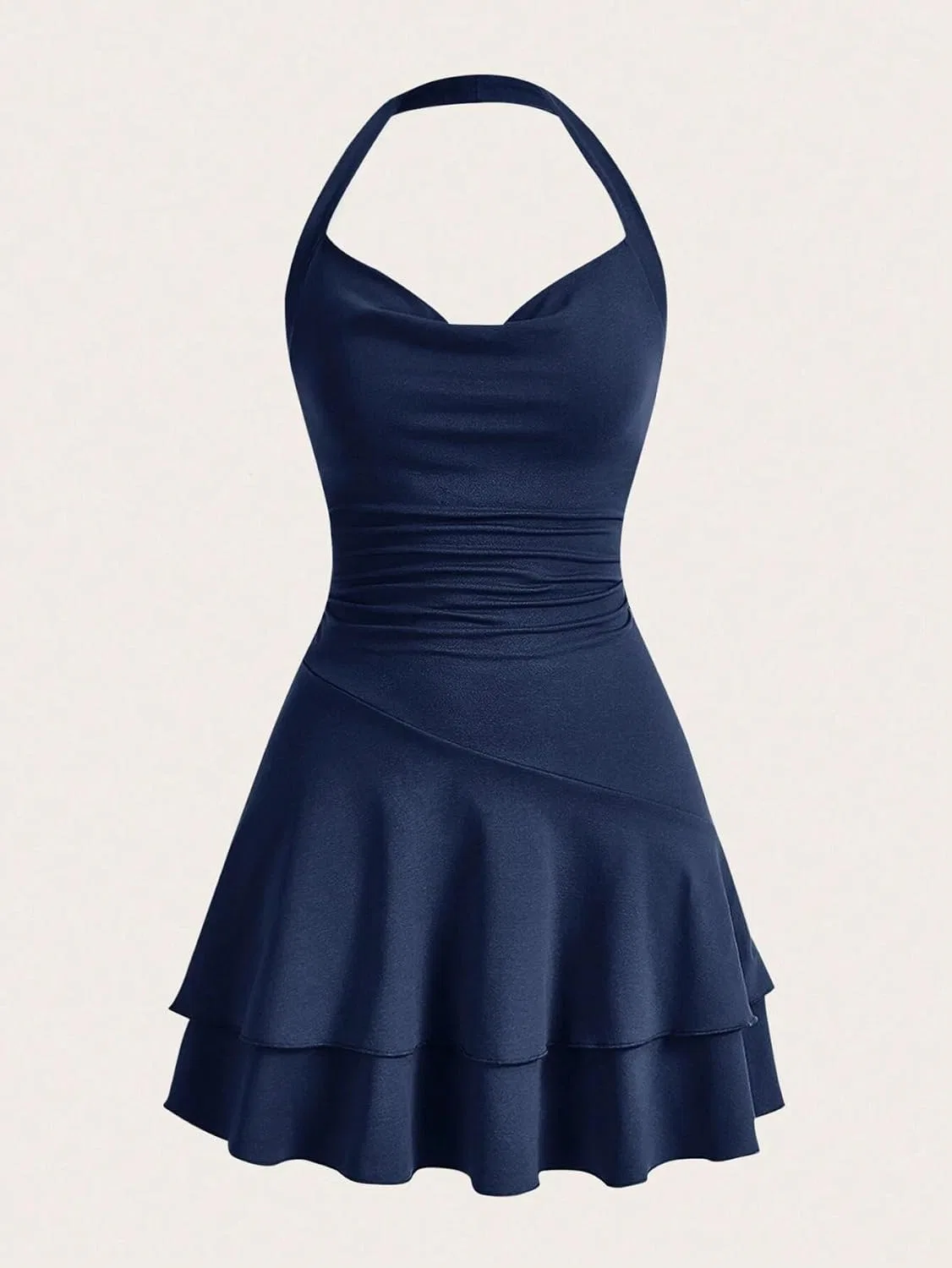 Женское ками-платье без спинки с запахом Navy Blue — фото 4