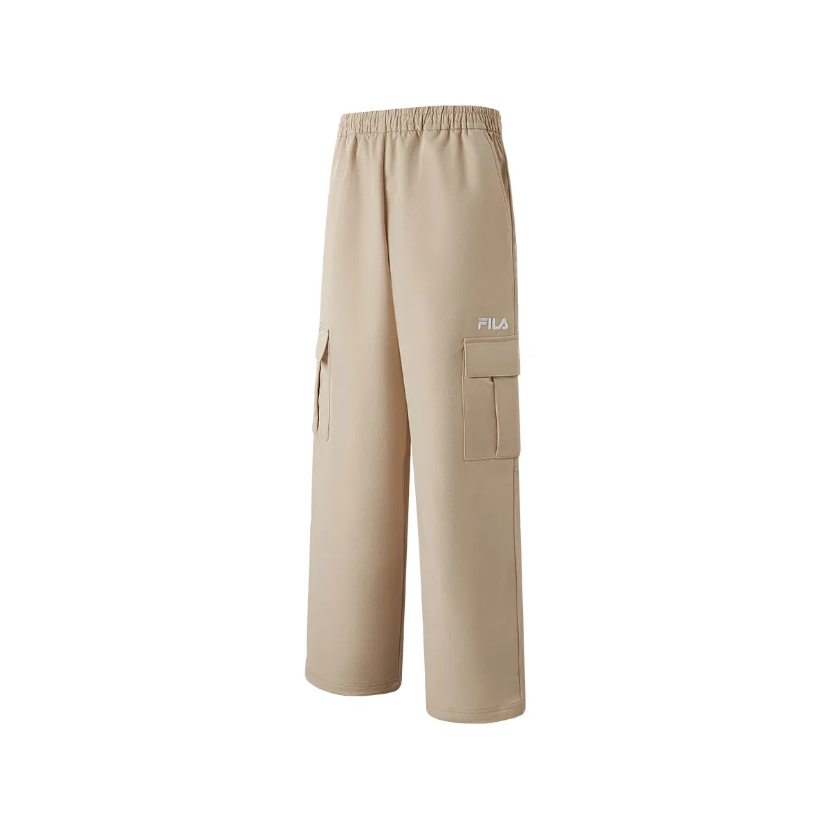 Детские карго-брюки средней посадки с утилитарным стилем FILA KIDS, Light Mango Khaki — фото 4