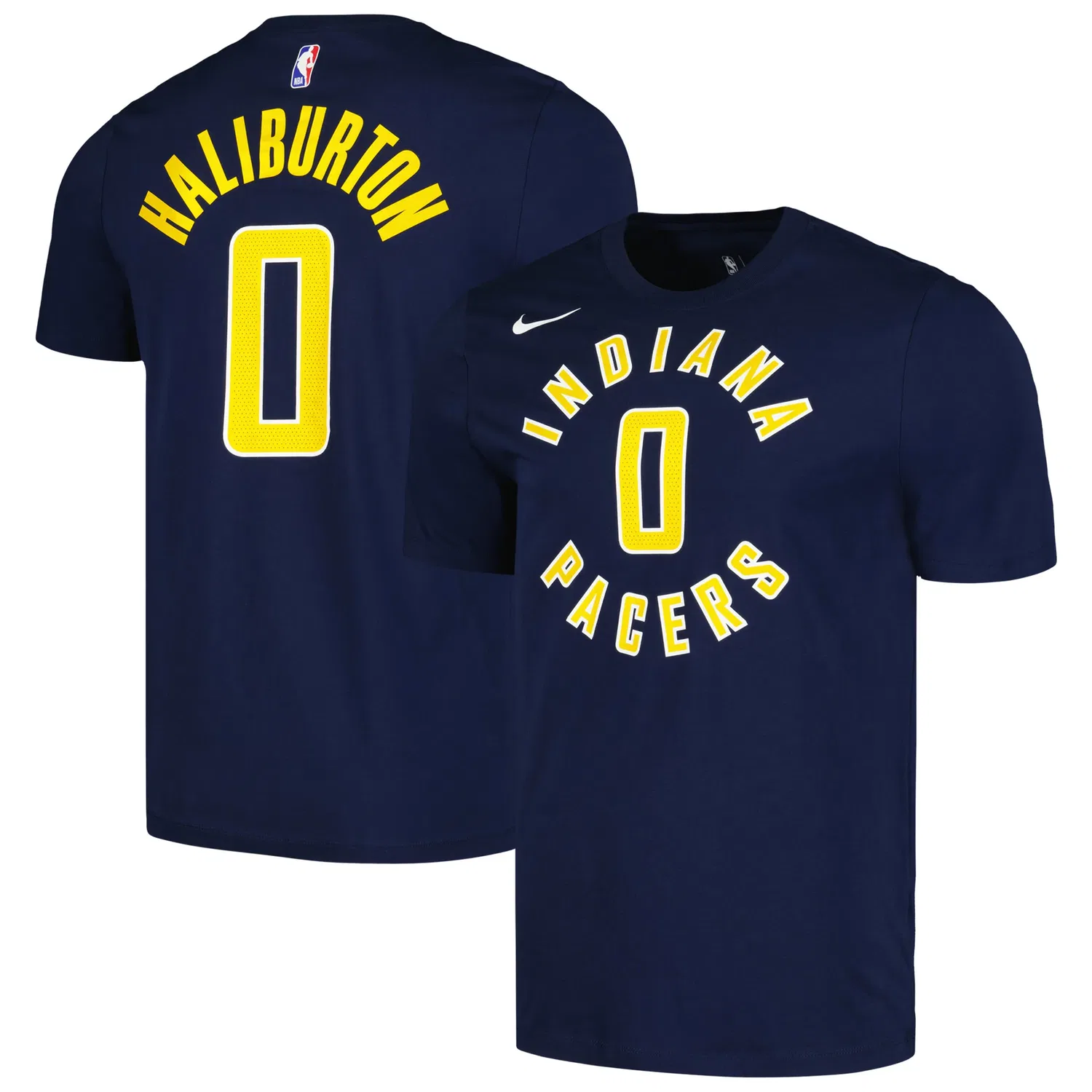 Мужская футболка с баскетбольной графикой имени и номера Pacers Name & Number Nike, темно-синий — фото 4