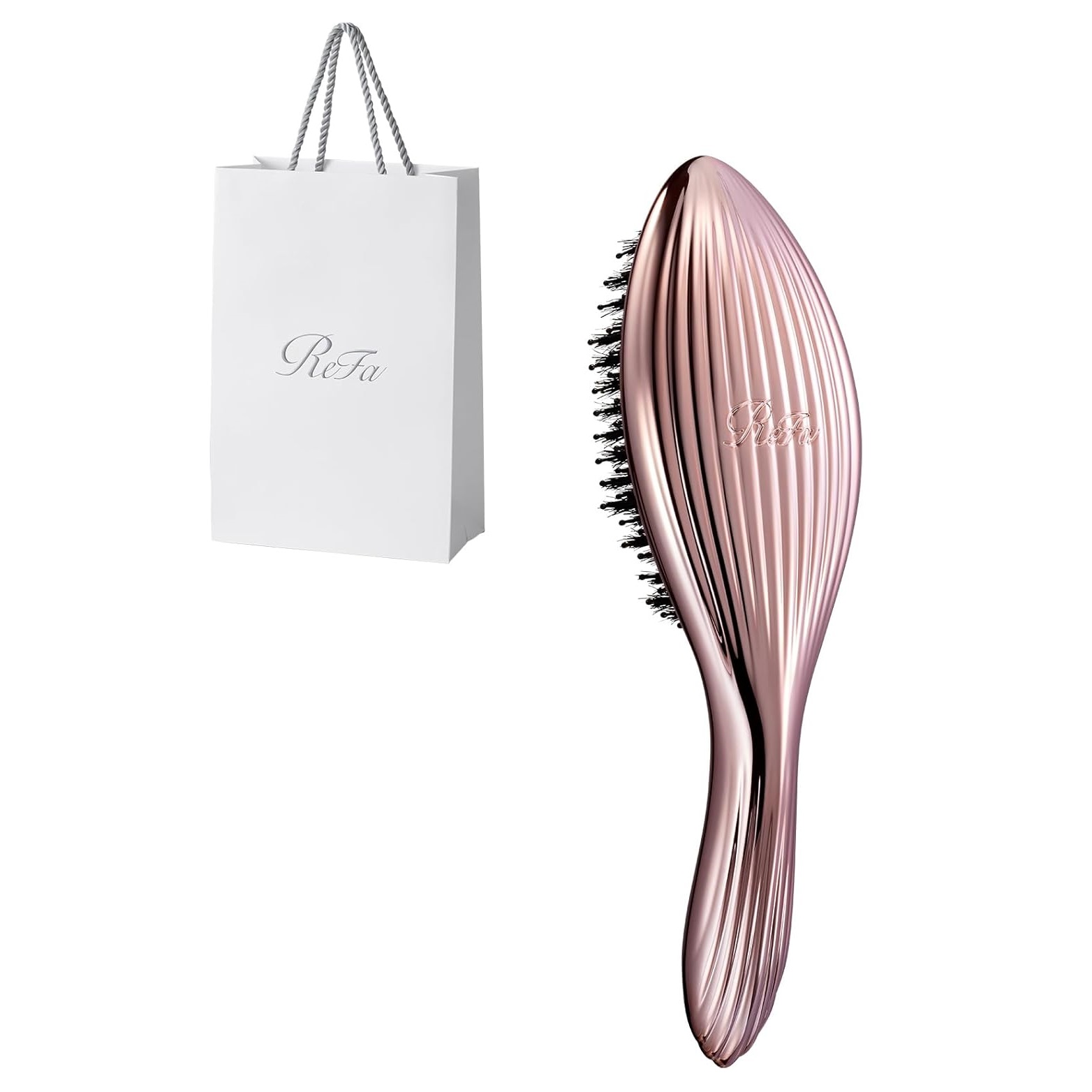 Расческа массажная ReFa Aile Brush Ray, rose gold