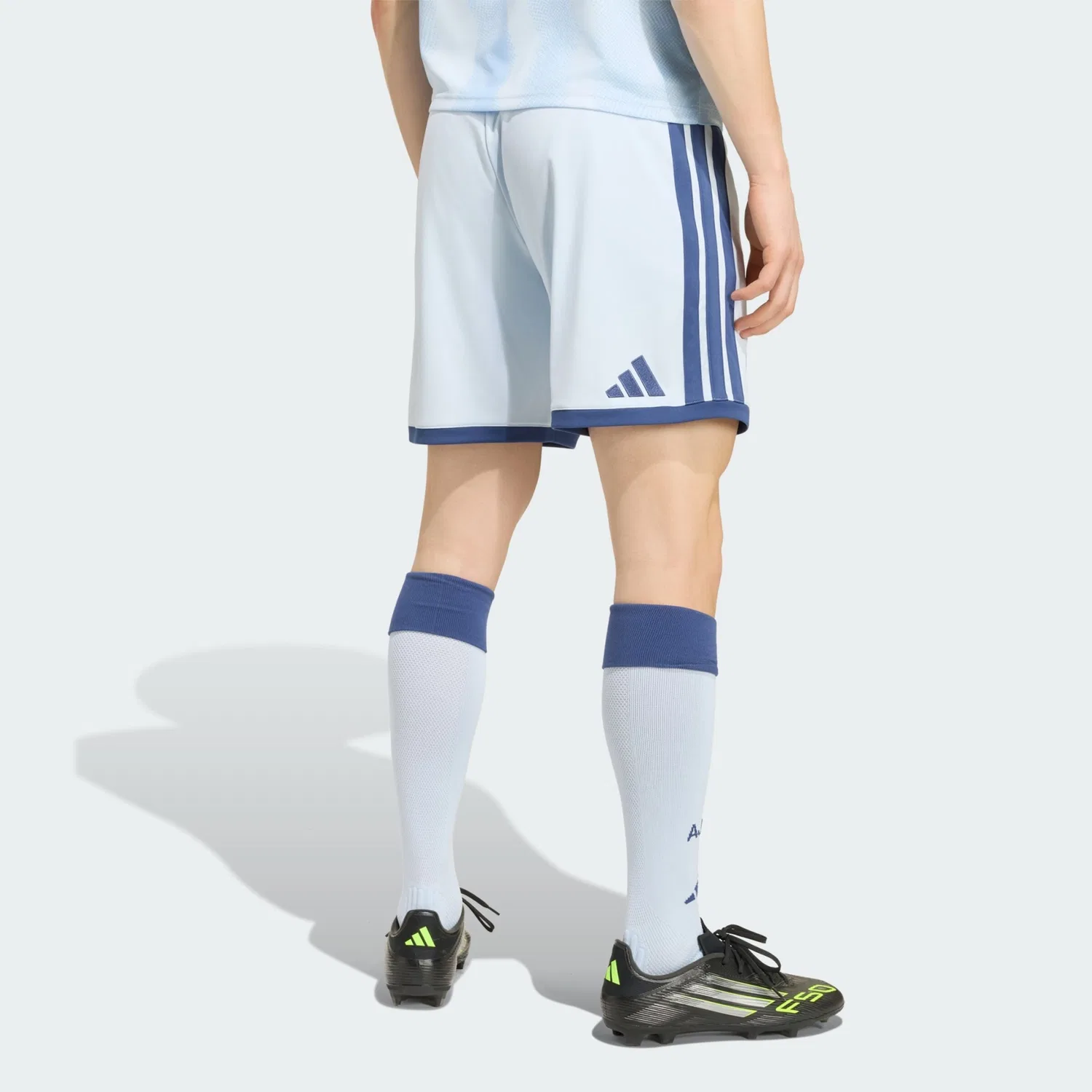 Спортивные шорты Adidas Performance Regular Workout Pants Ajax 26/27 в темно-синем и светло-голубом цветах — фото 3