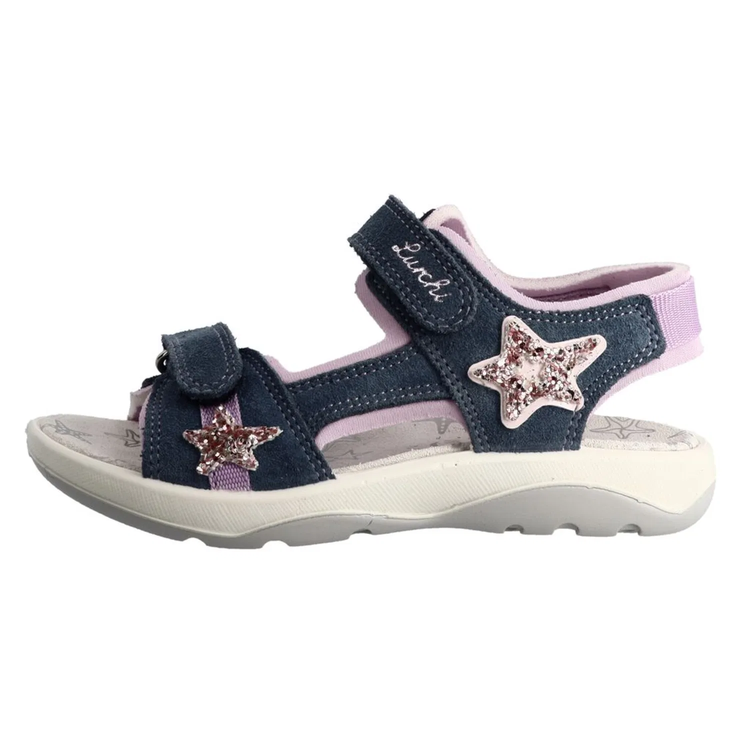 Детские сандалии с двумя липучками Lurchi, Blue-Pink
