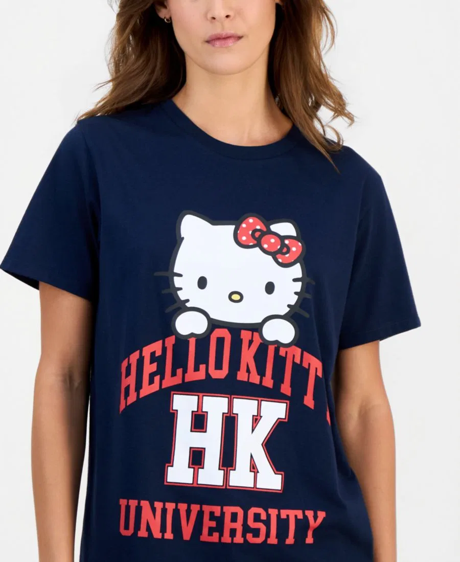 Футболка Hello Kitty University с коротким рукавом Grayson Threads, The Label, Navy Blazer — фото 2
