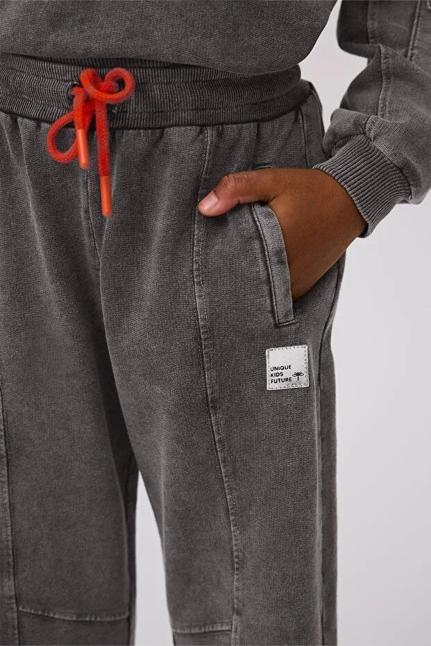 Детские спортивные штаны для девочек серые Tyess, Gray — фото 4