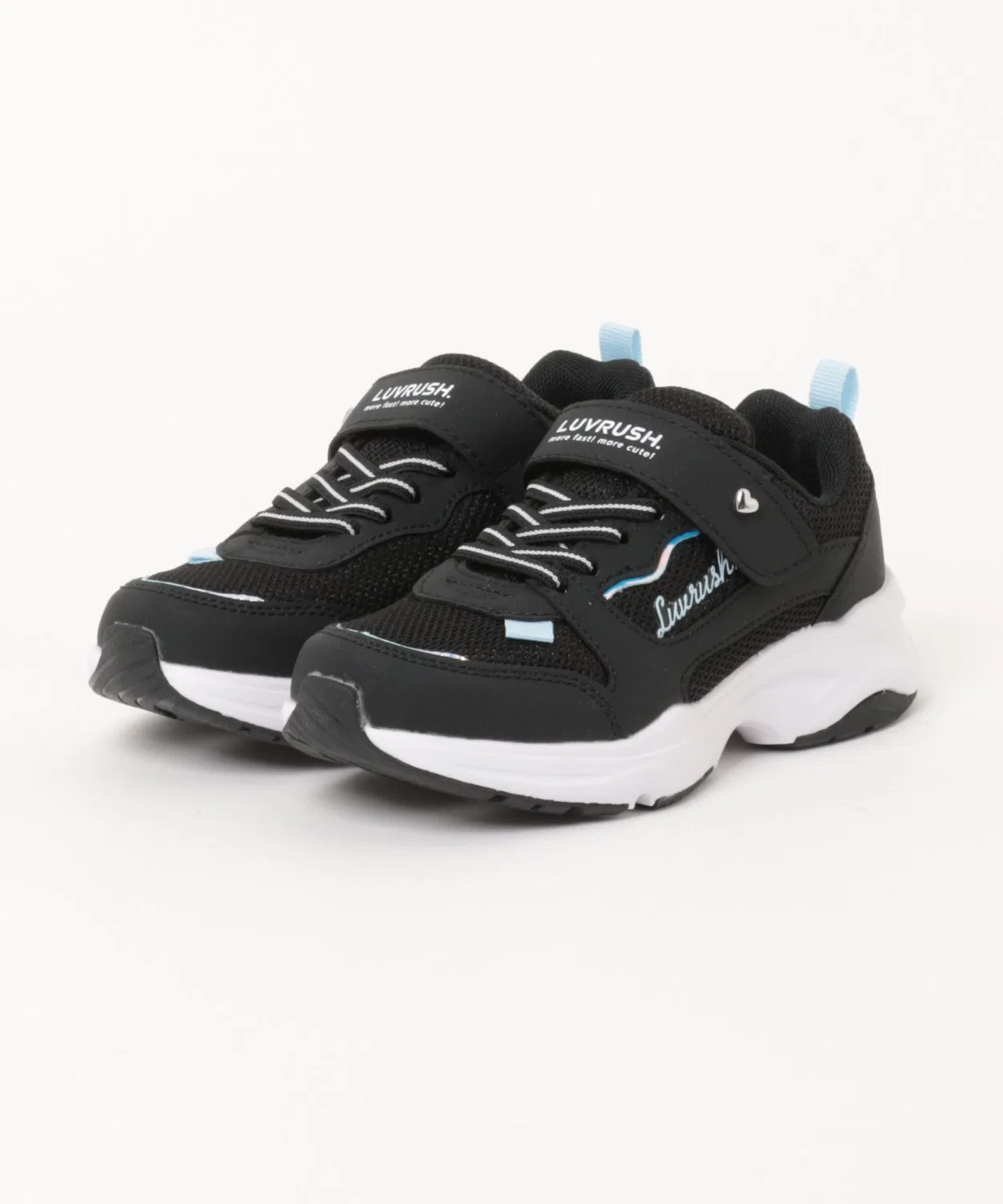 Детские кроссовки для девочек с панелью-пружиной MoonStar LV 1281, Black