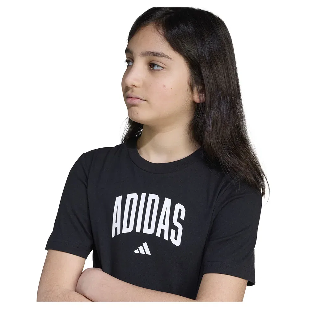 Футболка с коротким рукавом Collegiate Graphic Adidas, черный — фото 4