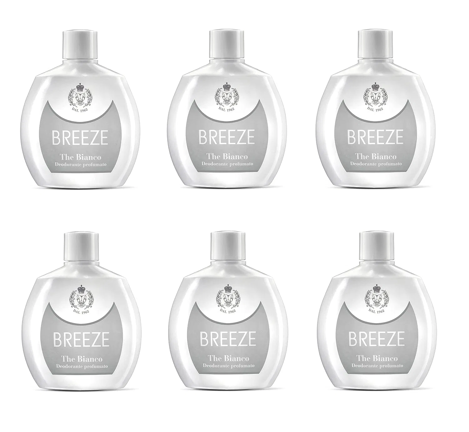 Дезодорант Breeze The White, 100 мл, набор 6 шт, Белый