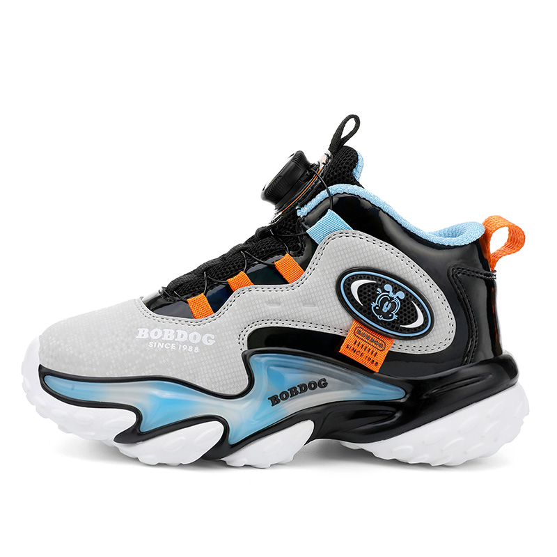 

Детские баскетбольные кроссовки для детей BOBDOG, черный/серый