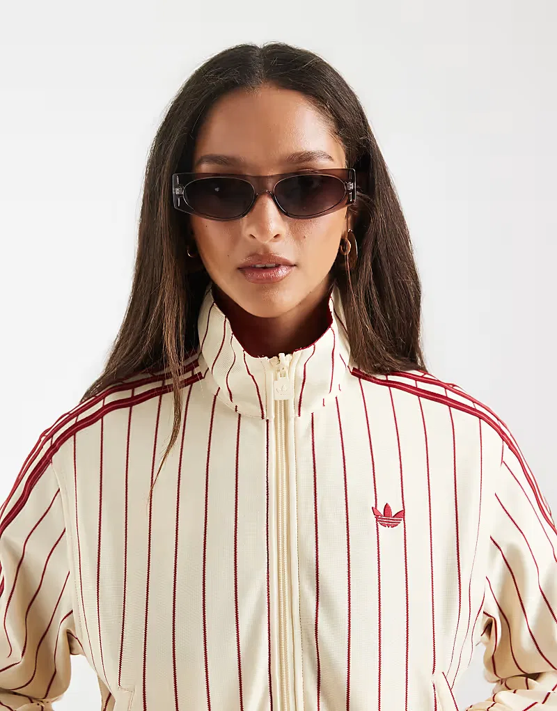 Спортивная куртка Adidas Originals Reversible Firebird в цвете теплый ванильный/команда победы