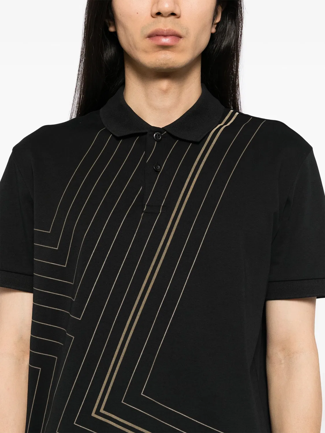 BOSS Поло черного цвета из 100% хлопка — фото 2