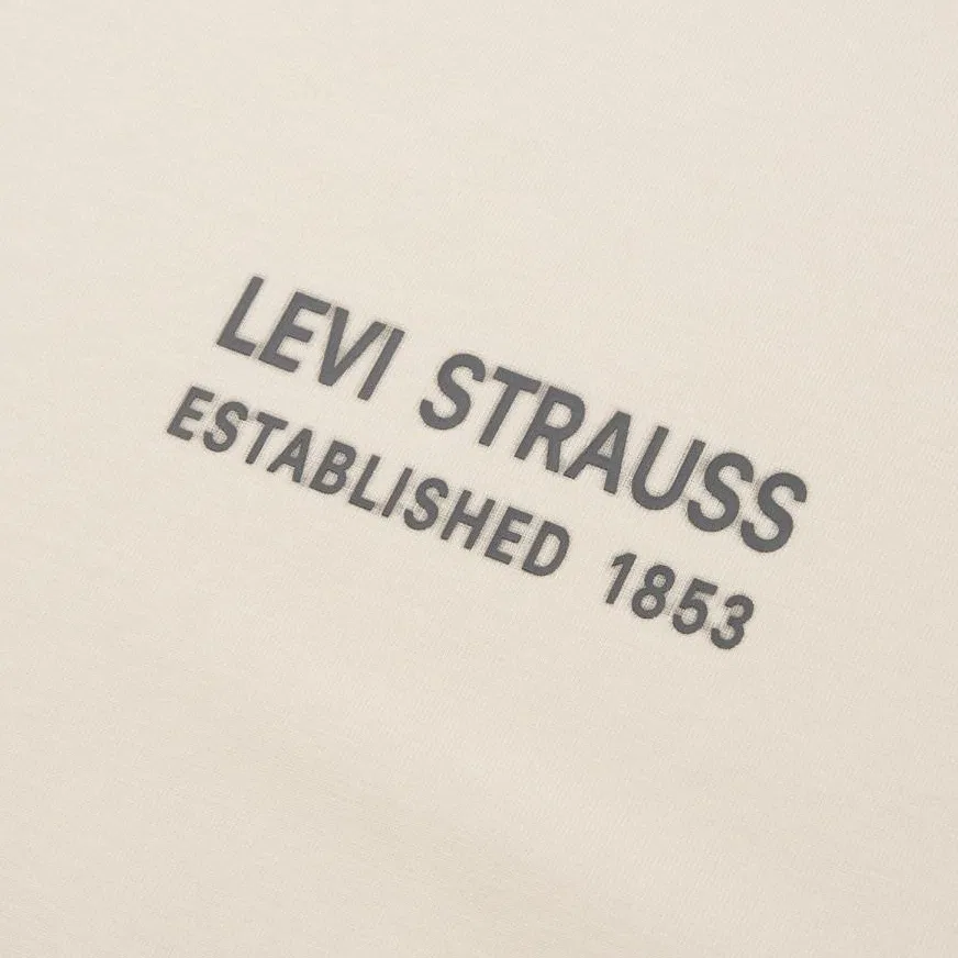 Мужская футболка с круглым вырезом Levis, Ecru — фото 4