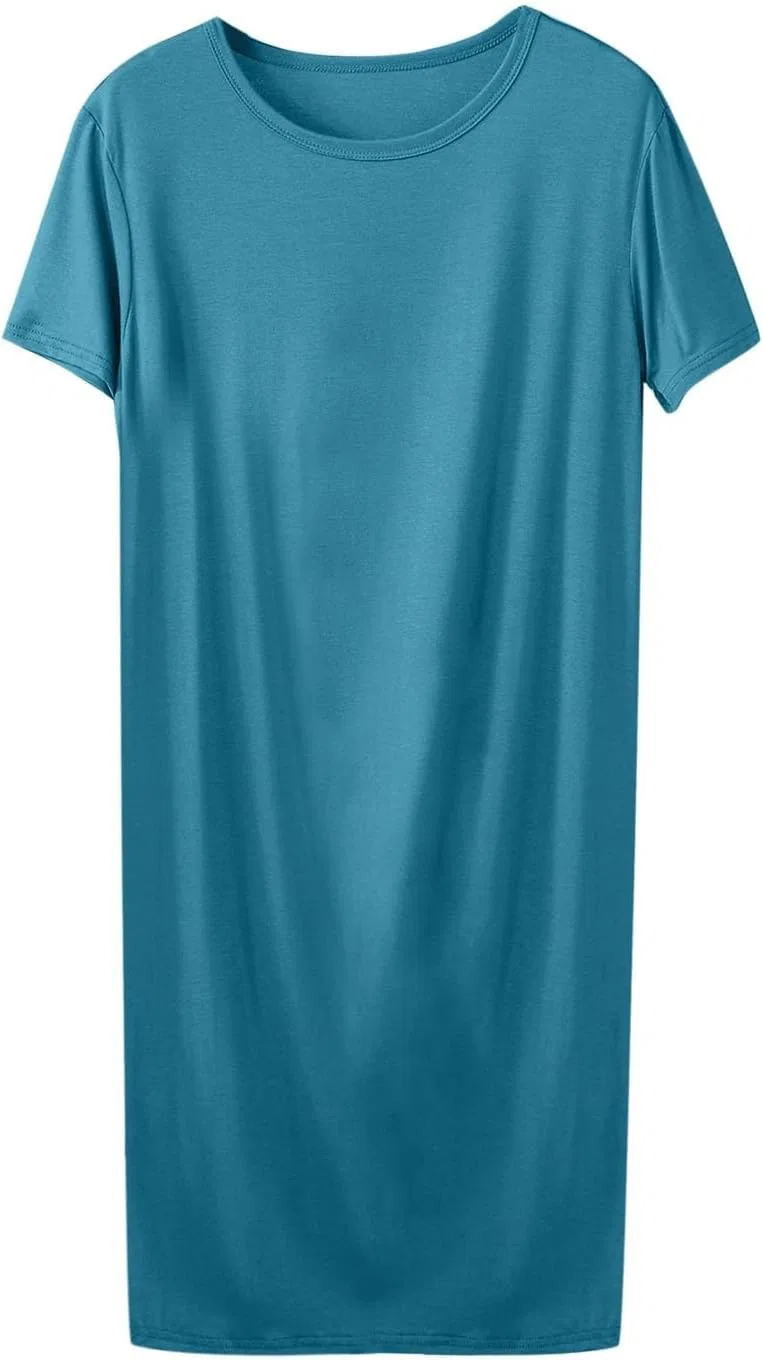 Женское летнее платье миди свободного кроя Tshirt Dress, Green