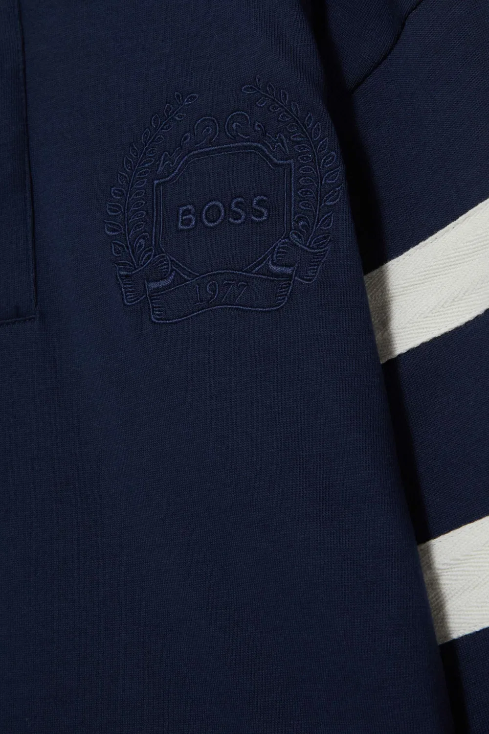 Рубашка поло хлопковая с цветными панелями BOSS Kidswear — фото 3