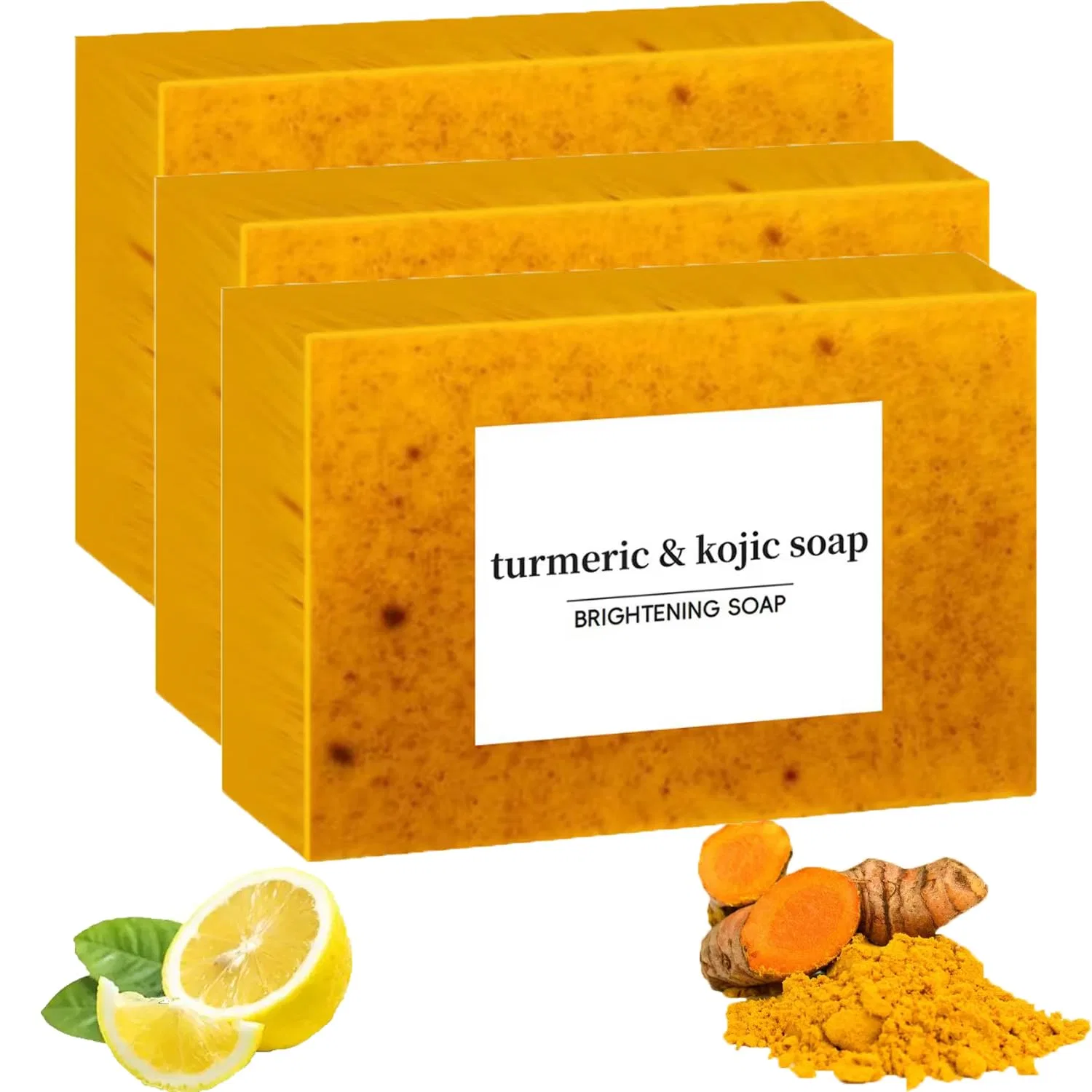 Мыло Turmeric & Kojic Soap Sgjwyc, 3 шт, 100 г, Lemon