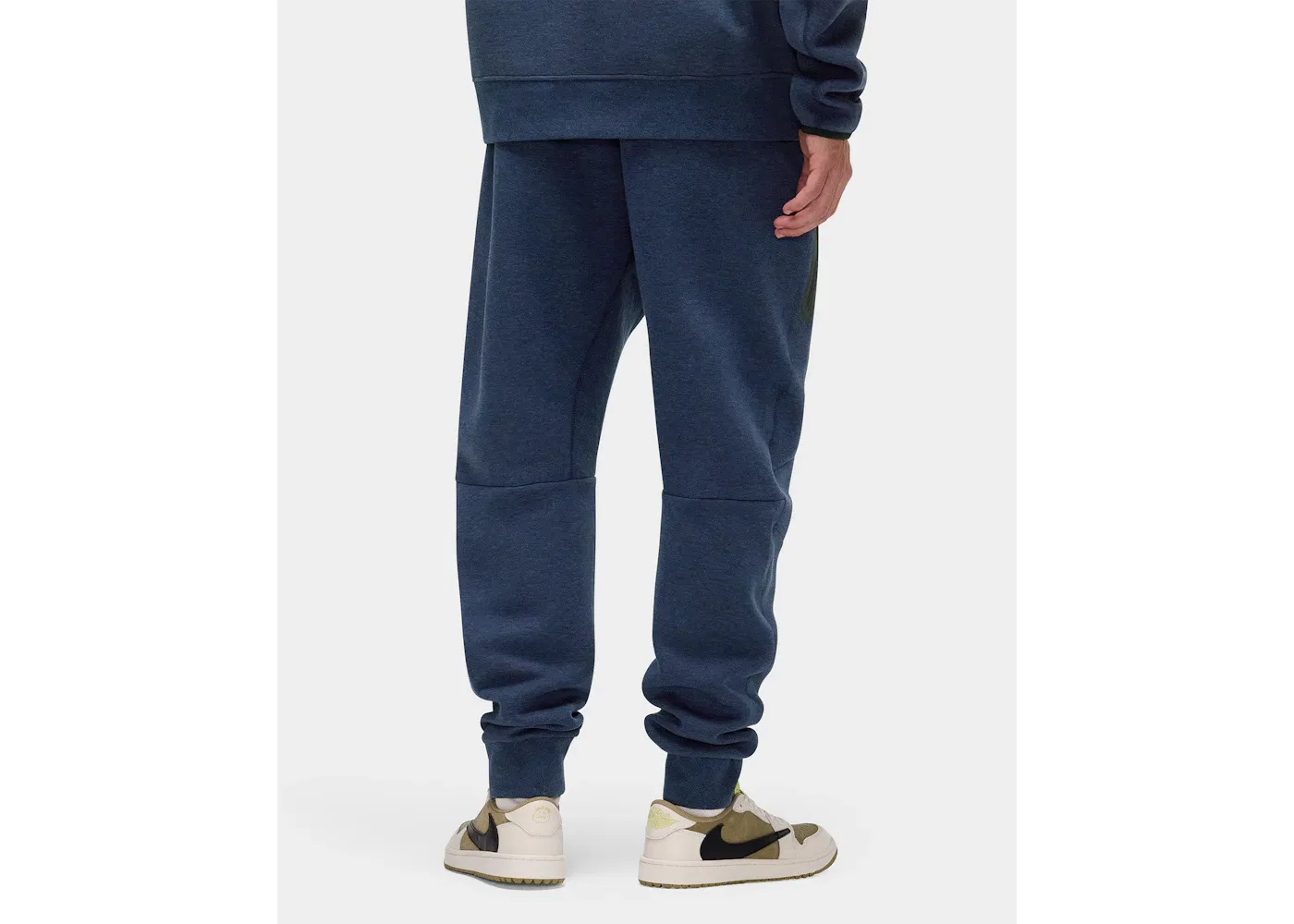 Мужские спортивные брюки из футера Tech Fleece Nike Joggers, Obsidian Heather/Black — фото 2
