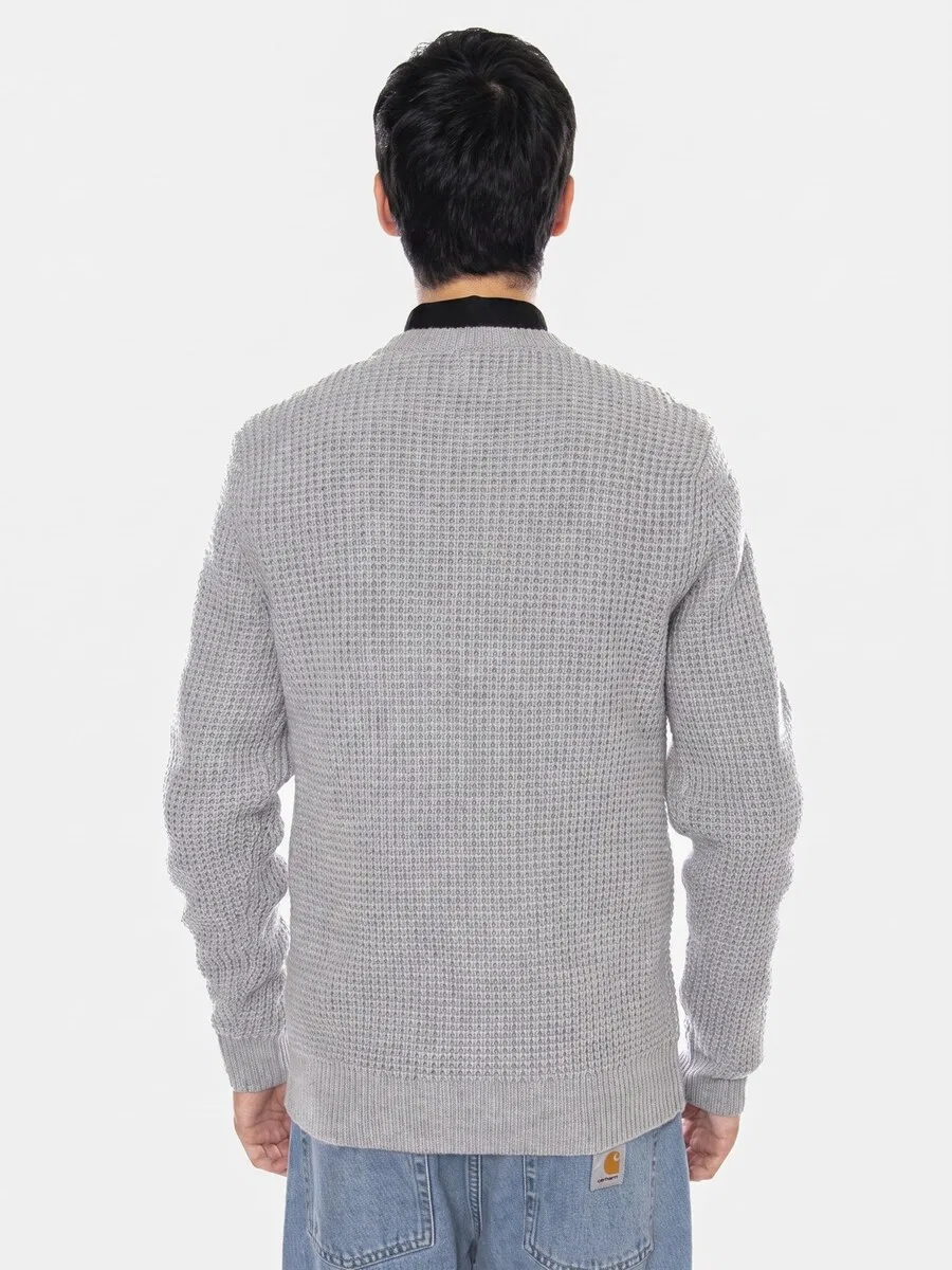 Свитер LEVI'S 'Presidio Crew Mid Tone Grey Heather Grey' серого цвета — фото 3