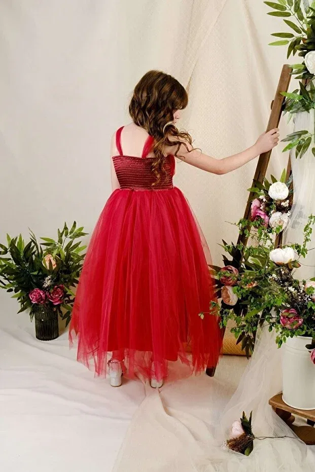 Детское платье для девочек хлопковое Kt Pera Baby, Burgundy — фото 3