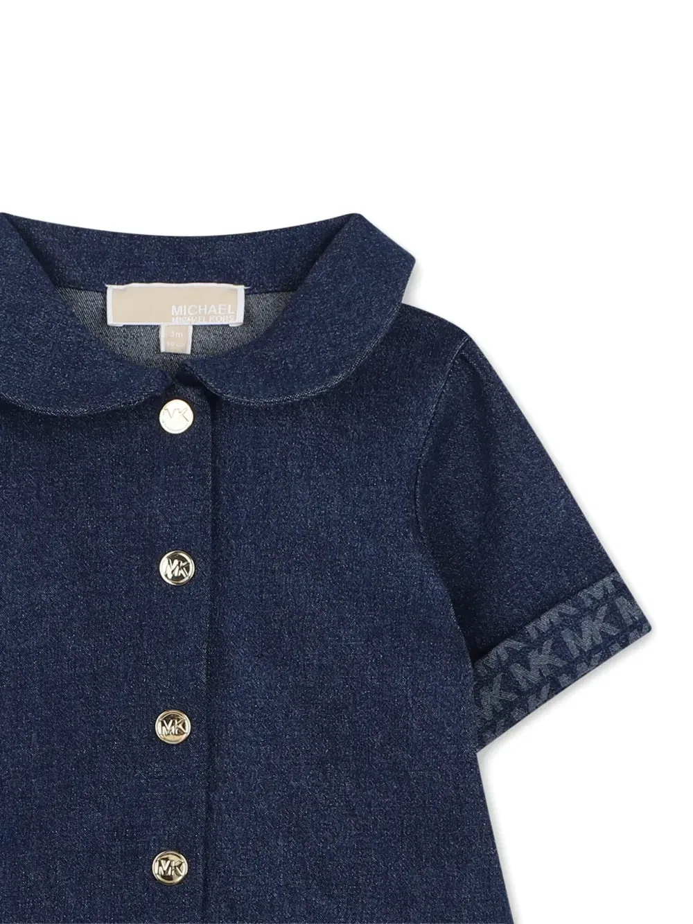 Платье с оборками и логотипом Michael Kors Kids, синий — фото 3