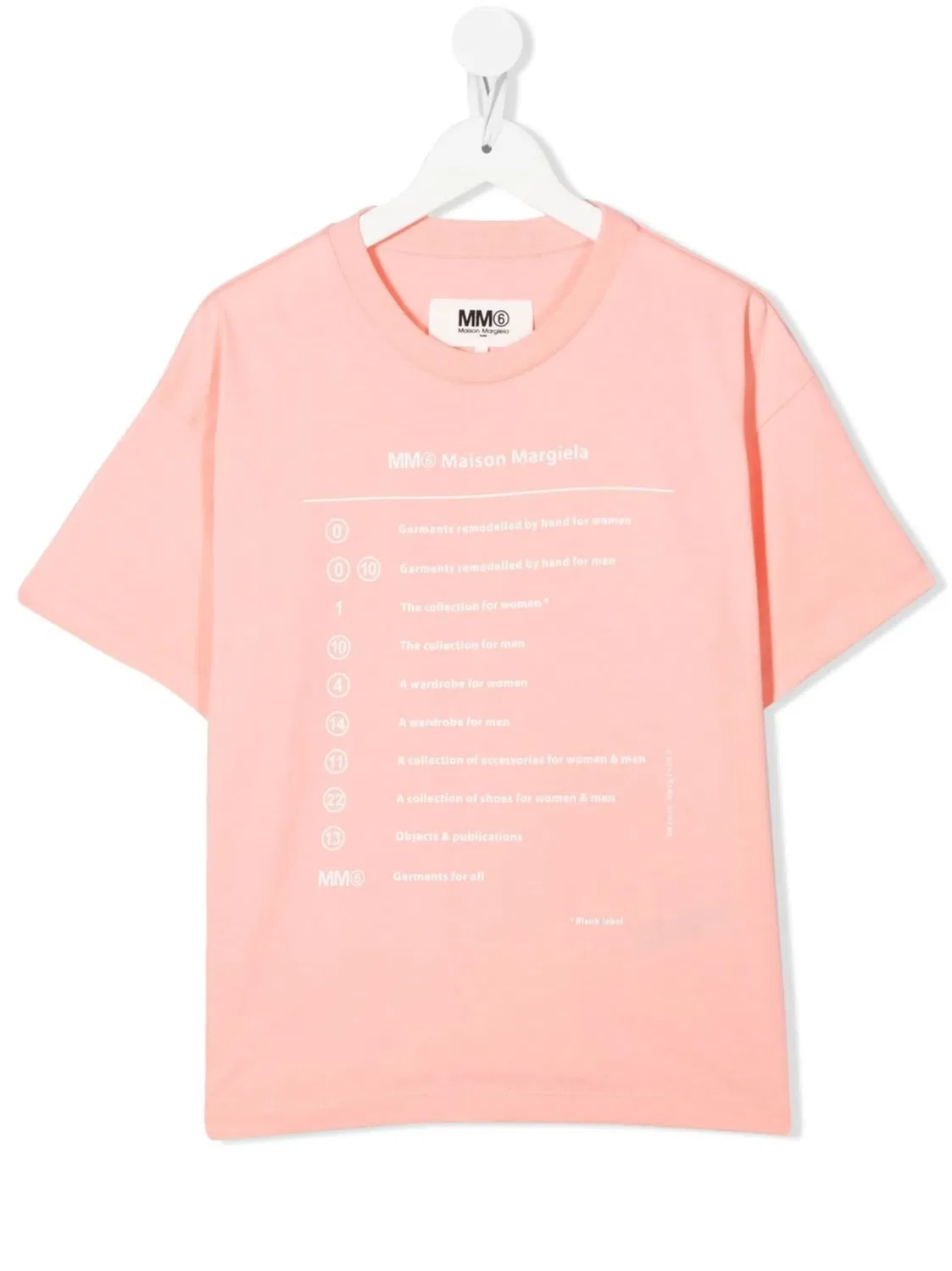 Футболка с графическим принтом MM6 Maison Margiela, розовый