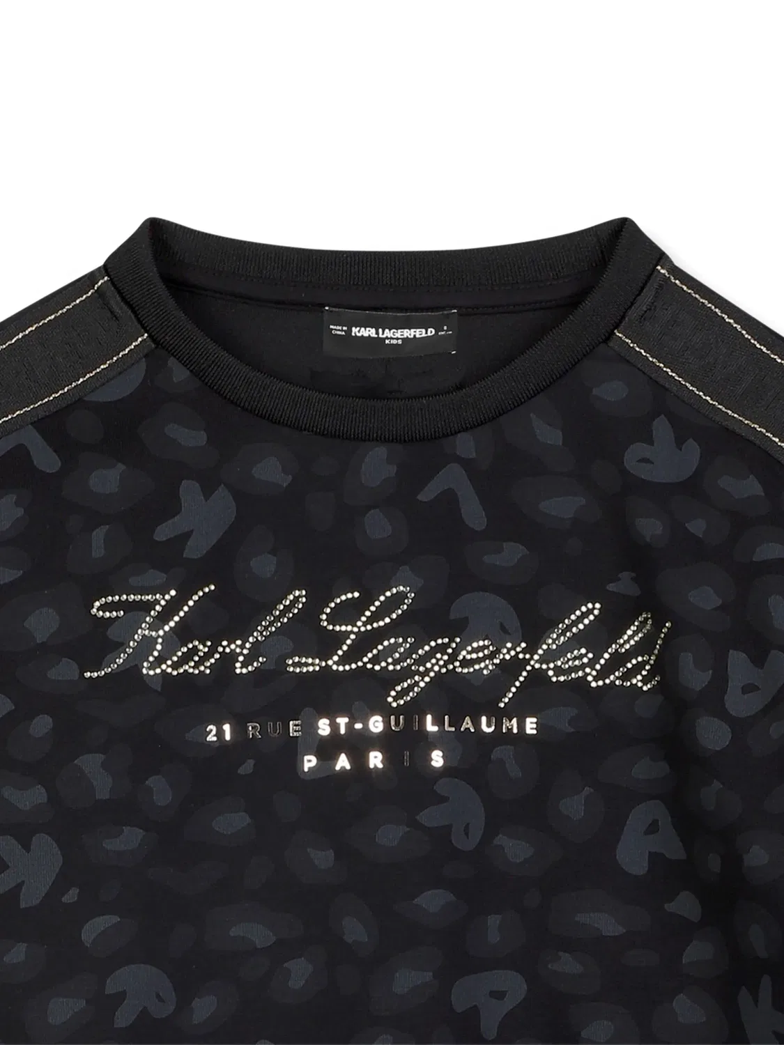 Свитшот с логотипом и стразами Karl Lagerfeld, черный — фото 2